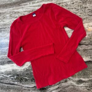 Old Navy ribbed seamless long sleeve size medium red